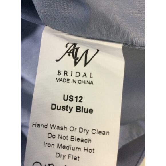 AW BRIDAL SZ 12 L dusty blue Lynne mother of bride formal party midi dress b166 - Picture 9 of 9